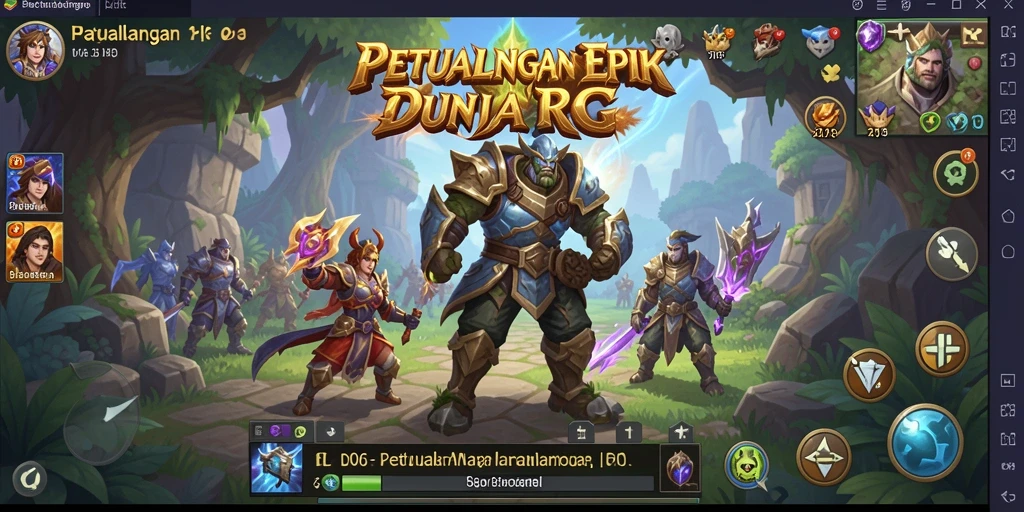 Screenshot utama D06 menampilkan aksi pertarungan seru dalam dunia RPG.