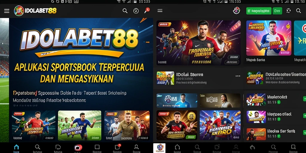 Screenshot IDOLABET88 menunjukkan tampilan taruhan olahraga yang menarik.