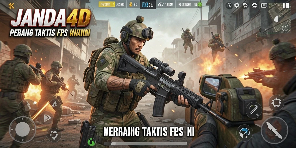 Tampilan aksi mendebarkan dalam gameplay JANDA4D yang intens.