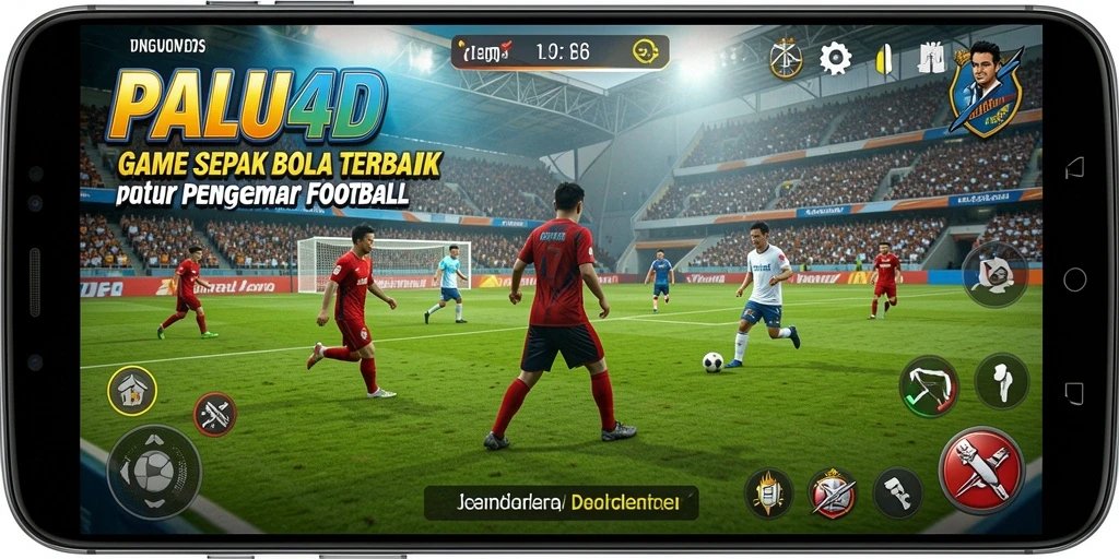 Screenshot PALU4D menampilkan aksi seru dalam pertandingan sepak bola.