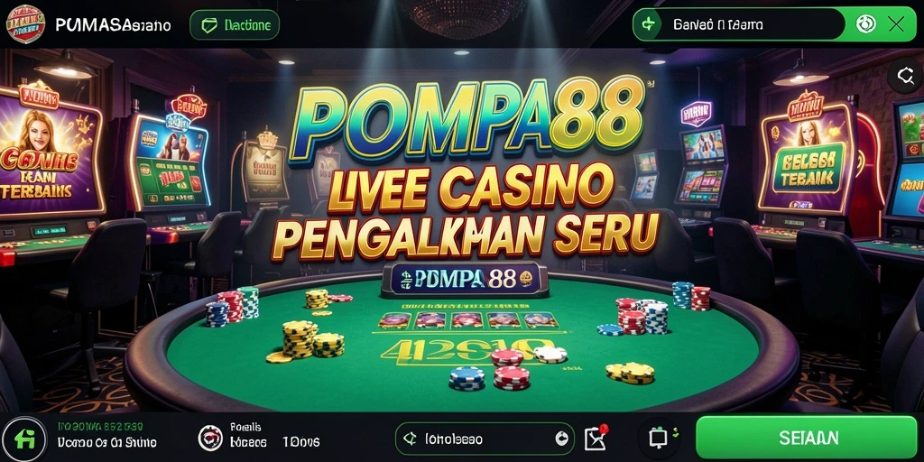 Tampilan gameplay seru POMPA88 dalam sesi Live Casino.
