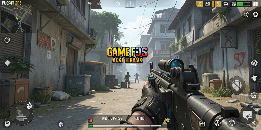 Tampilan gameplay mendebarkan di PUSAT303, aksi FPS yang menegangkan.